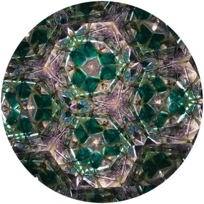 P128 White Ceramic - Green-Purple-White Streaky Glass - Image 3