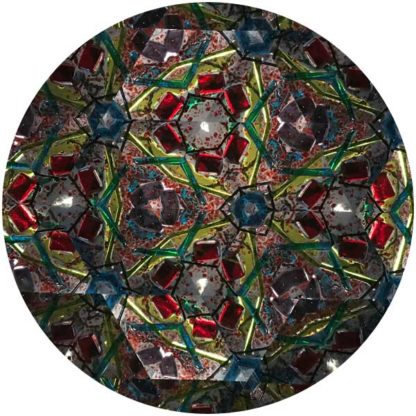 P129 Black Ceramic - Red-Black Swirled Glass - Image 3