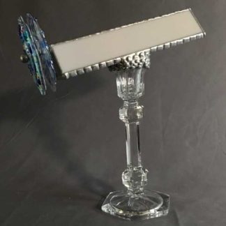 P131 Pressed Glass Base - Pale Gray Glass