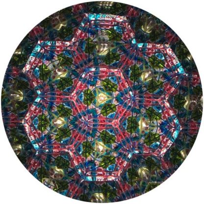 P132 Hob Nail Milk Glass Base - Iridized Pearl Glass - Image 4