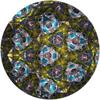 P134 Sandblased Etched Base - Iridized Light Teal Glass - Image 5